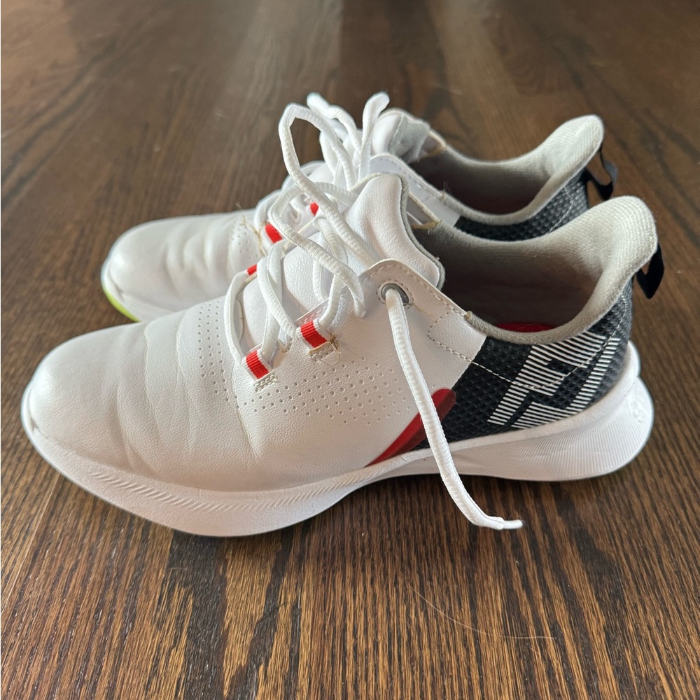 FootJoy Kids Golf Shoes - White, Red & Navy blue